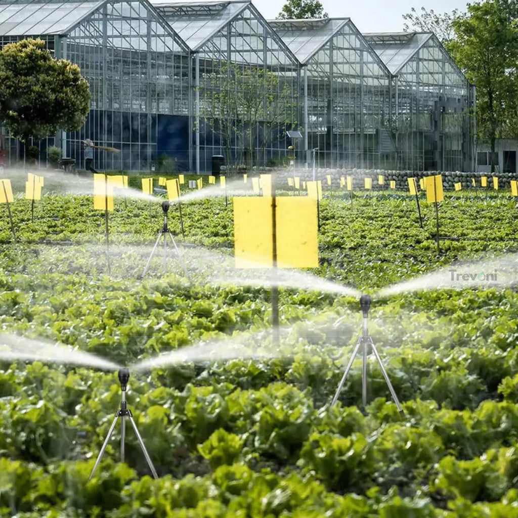 Aspersor Tripé Automático para Irrigação 360º - Máxima Eficiência e Pressão + BRINDE (Mang. Profissional de 15 Metros)